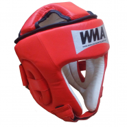 Шлем защитный боксёрский р. M натуральная кожа красно-белый 2492 10012158